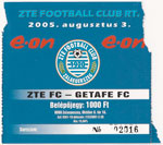 ZTE FC - Getafe FC (felkészülési), 2005.08.03