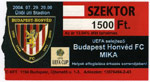 belépőjegy: Kispest - MIKA (UEFA)