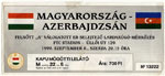 Magyarország - Azerbajdzsán, 1999.09.08