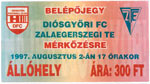 Diósgyőri FC - ZTE, 1997.08.02