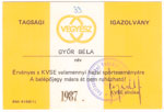 KVSE éves bérlet, 1987.00.00