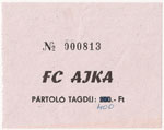 belépőjegy: FC Ajka - ZTE FC (MK)