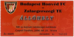 Budapest Honvéd FC - Zalaegerszegi TE FC, 2006.09.25