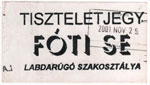 Fót - BKV Előre, 2001.11.25