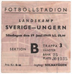 Svédország - Magyarország, 1949.06.19