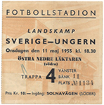 Svédország - Magyarország 3:7, 1955.05.11