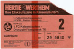 1. FC Kaiserslautern - DVTK, 1979.12.12