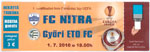 belépőjegy: FC Nitra - Győri ETO FC