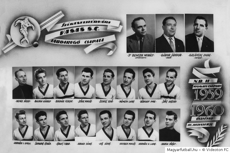 A Székesfehérvári Vasas csapata az 1959/1960-as szezonban