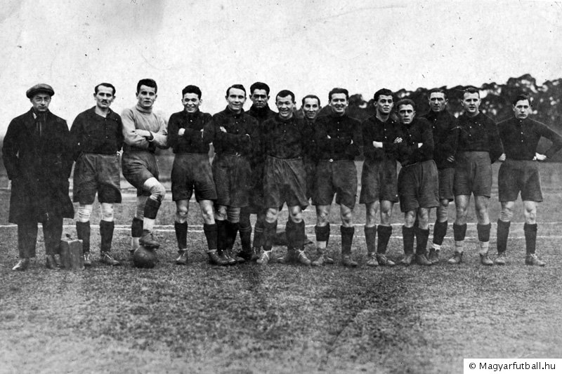 A Vasas csapata 1924-ben, egy frankfurti csapat ellen