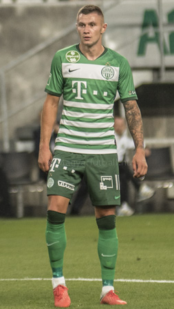 BUDAPEST, HUNGARY - MARCH 6: Oleksandr Zubkov of Ferencvarosi TC