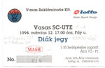 belépőjegy: Vasas SC - UTE