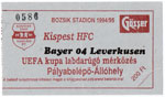 belépőjegy: Kispest-Honvéd FC - TSV Bayer 04 Leverkusen (UEFA Kupa)