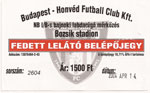 belépőjegy: Budapest Honvéd FC - Zalaegerszegi TE FC (MK)