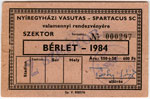 Éves bérlet, 1984.00.00