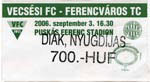 belépőjegy: Vecsési FC - Ferencváros
