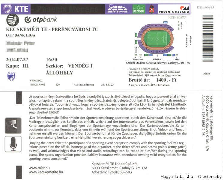 Kecskemét, Széktói Stadion: match tickets & season passes • grounds •