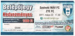 belépőjegy: Szolnoki MÁV FC - Zalaegerszegi TE FC