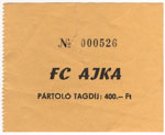 belépőjegy: FC Ajka - BKV Előre