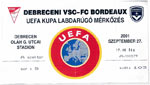 belépőjegy: Debrecen - Bordeaux UEFA