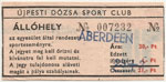 belépőjegy: Újpesti Dózsa SC - Aberdeen FC (KEK)