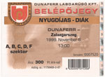 belépőjegy: Dunaferr SE - Zalahús Zalaegerszegi TE FC (NBI)