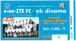 belépőjegy: e.on-ZTE FC - NK Dinamo Zagreb (UEFA)