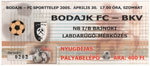 belépőjegy: Bodajk FC - BKV Előre