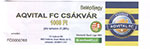 belépőjegy: Aqvital FC Csákvár - Zalaegerszegi TE FC 2:1 (NB II)