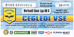 belépőjegy: Ceglédi VSE - Zalaegerszegi TE FC 2:0 (NB II)