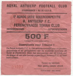 belépőjegy: Royal Antwerp FC - Ferencvárosi TC (UEFA Kupa)