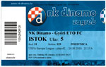 belépőjegy: NK Dinamo Zagreb - Győri ETO FC (EL)