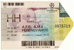 belépőjegy: Ajax Amsterdam - Ferencváros BL