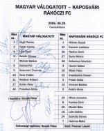 Magyarország - Kaposvári Rákóczi FC, 2006.06.29