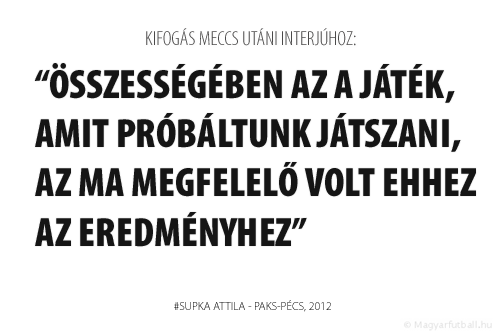 Összességében az a játék, amit próbáltunk játszani, az ma megfelelő volt ehhez az eredményhez.