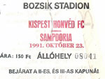 Kispest - Sampdoria, 1991.10.23