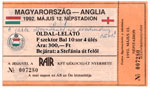Magyarország - Anglia, 1992.05.12