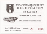 Dunaferr SE- Videoton FC Fehérvár (NBI), 2002.10.05