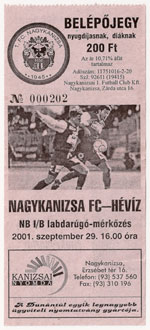 Nagykanizsa FC - Hévíz, 2001.09.29