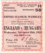 Anglia - Magyarország, 1953.11.25