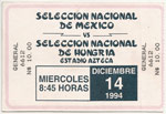 Mexikó - Magyarország, 1994.12.14